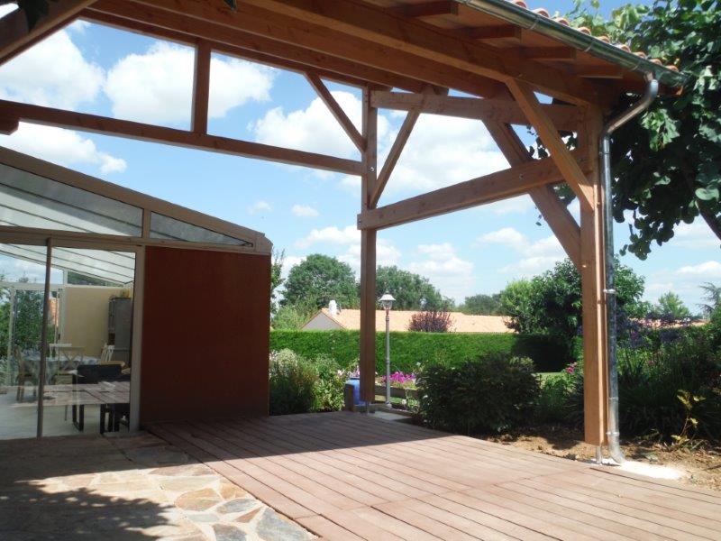 Préau bois en Deux-Sèvres (79)